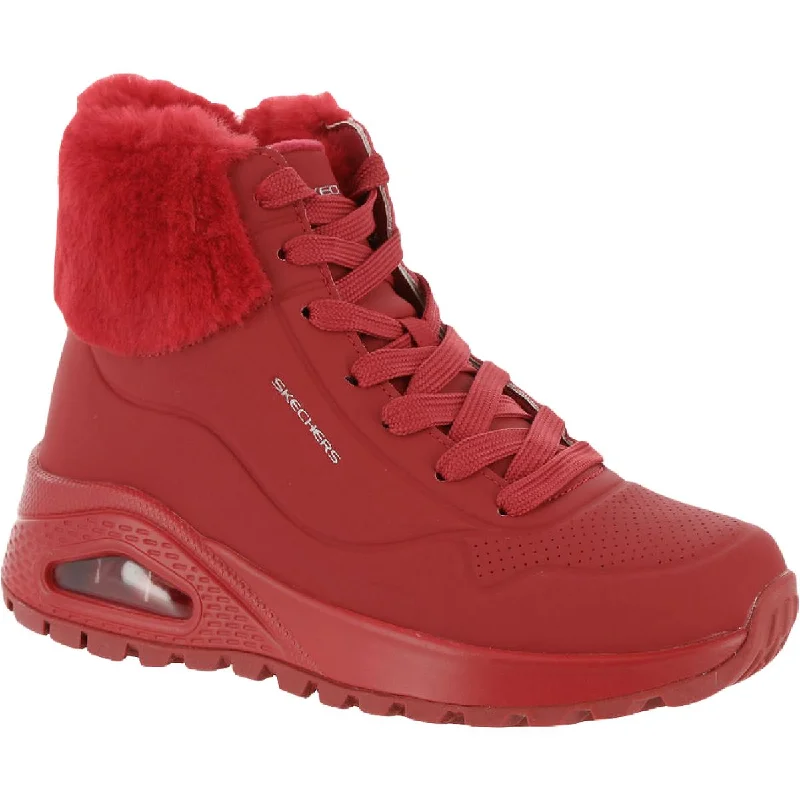 Chic Trends Unveiled Skechers Womens Fall Air Faux Fur Lined Cold Weather Booties