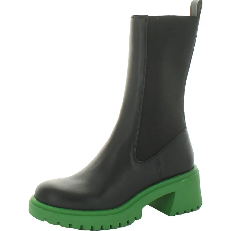 Seasonal Style Discounts Steve Madden Womens Hesitant Pull On Moto Mid-Calf Boots