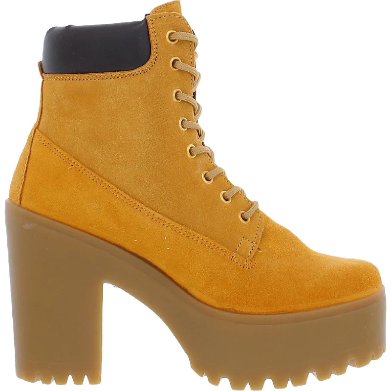 Non-Slip Shoes Steve Madden Womens Tindra Suede Platform Ankle Boots