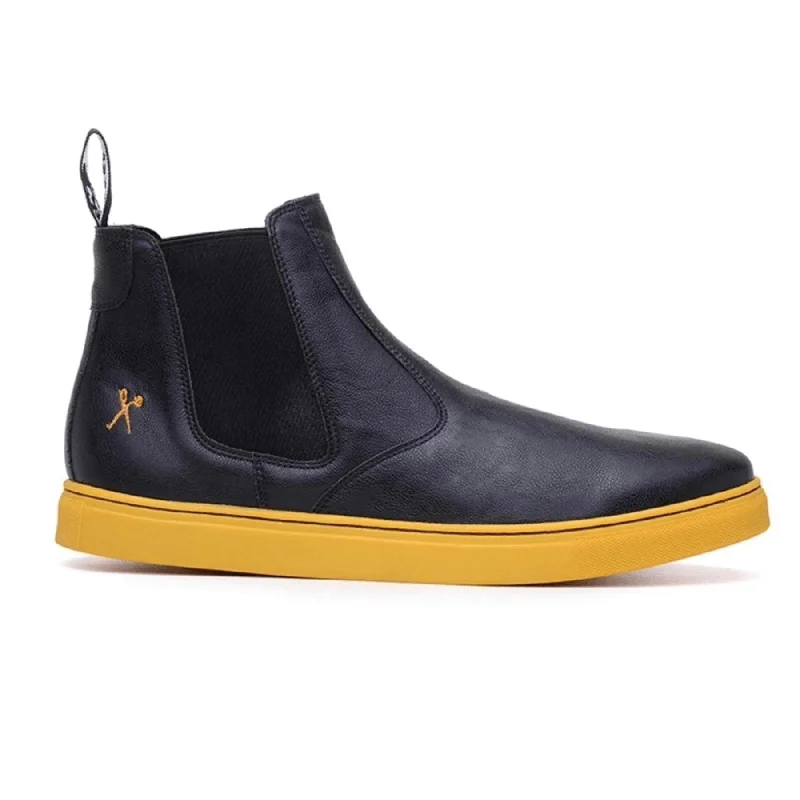 Comfort And Style Shoes Sale 'Tokio' chelsea boot by King 55 - black with yellow outsole Comfort And Style Shoes Sale 'Tokio' chelsea boot by King 55 - black with yellow outsole