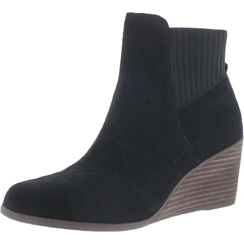 Chic And Edgy Toms Womens Sadie Suede Wedge Ankle Boots