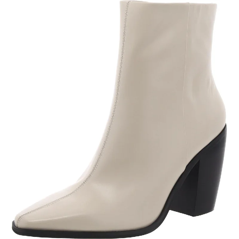 Special Offer Vince Camuto Womens Allie Leather Stacked Heel Booties