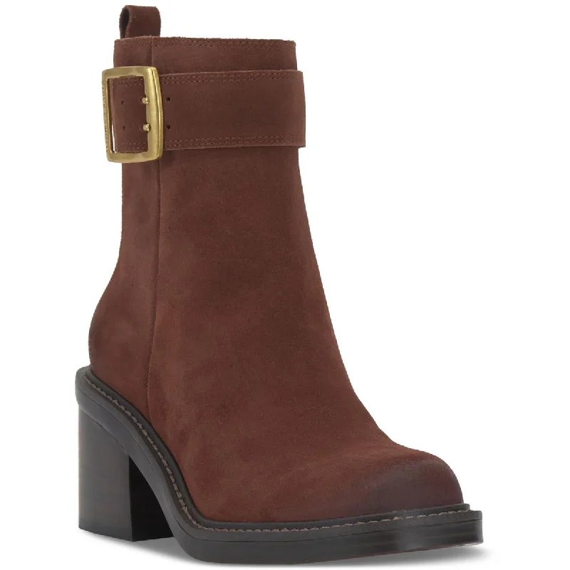 Lightweight Shoes Vince Camuto Womens Bembonie Buckle Round Toe Mid-Calf Boots