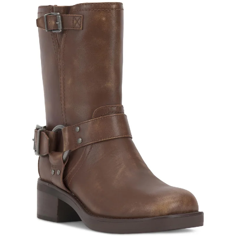 Stylish Basics Vince Camuto Womens Leather Mid-Calf Motorcycle Boots