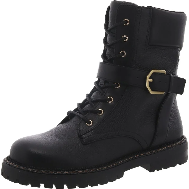 Holiday Glam Vince Camuto Womens Repla Leather Ankle Combat & Lace-Up Boots