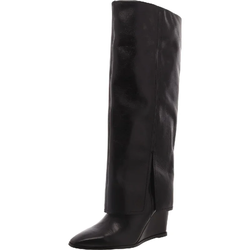 Fashionista Favorites Vince Camuto Womens Tibani 2 Leather Cuffed Knee-High Boots