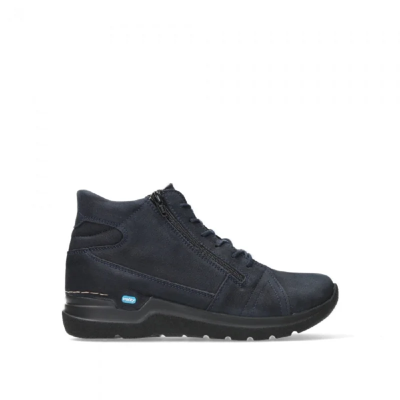 Vintage-Inspired Style Offers Wolky Women's Why Lace Up Boot Blue