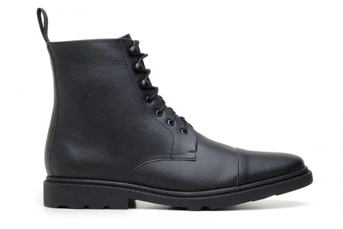 Flexible Sole Shoes Sale 'Work Boot 2.0' Vegan Lace-Up Boot by Ahimsa - Black
