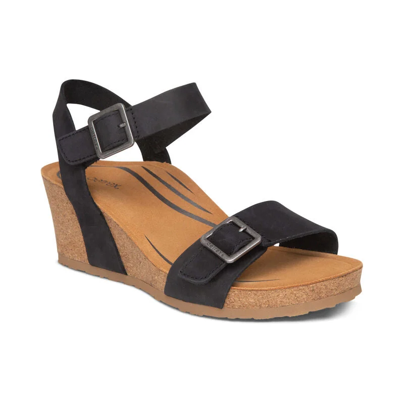 Vintage-Inspired Style Offers Aetrex Lexa, Quarter Strap Wedge
