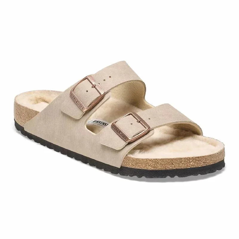 Ultra-Light Footwear Sale Arizona Shearling Sandals - Narrow In Desert Dust Taupe