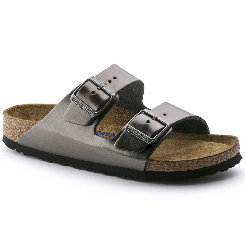 Vintage-Modern Style Offers Birkenstock Arizona Metallic Anthracite SFB N 1000295