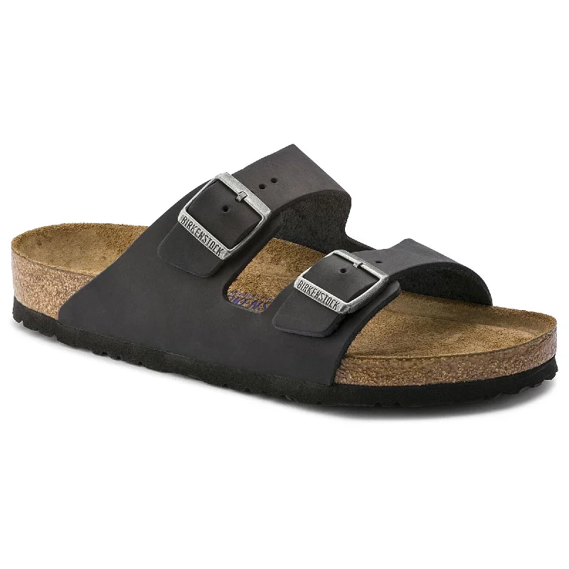 High-End Casual Shoes Birkenstock Arizona NU Oiled SFB Black R 752481