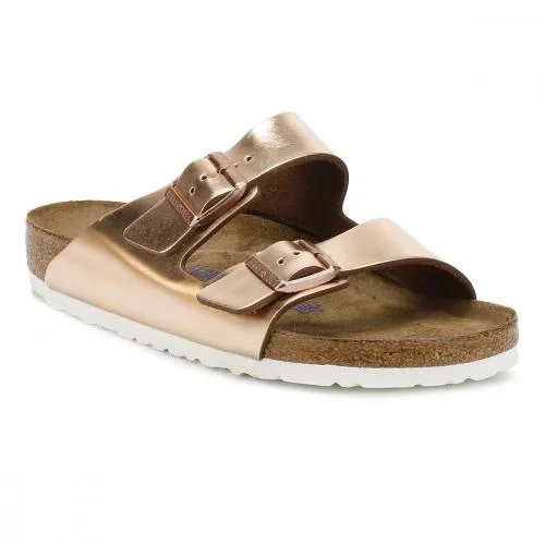 Modern Urban Slip-Ons Birkenstock Arizona  Metallic Copper Soft 952091