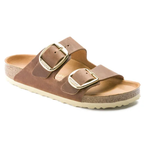Comfortable Fashion Shoes Birkenstock Big Buckle Arizona Cognac N 1011073