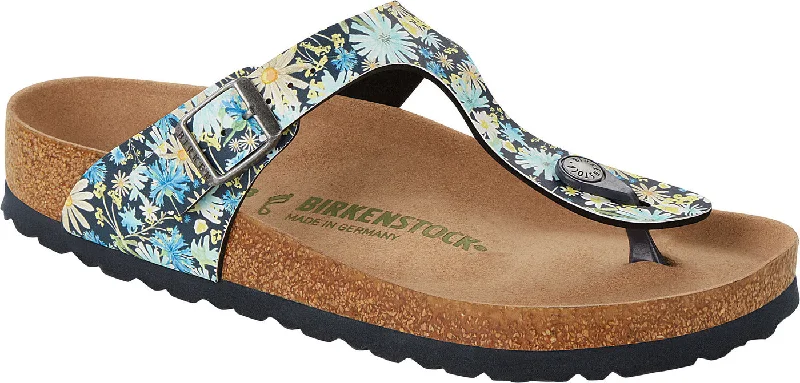Urban Elegance Deals Birkenstock Gizeh BF Blue Floral Veg R 1021503