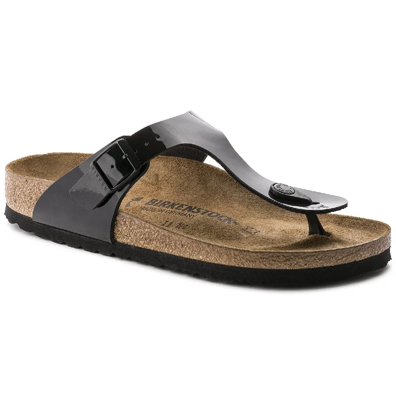 Trendy And Breathable Shoes Birkenstock Gizeh BF Patent Black R 43661