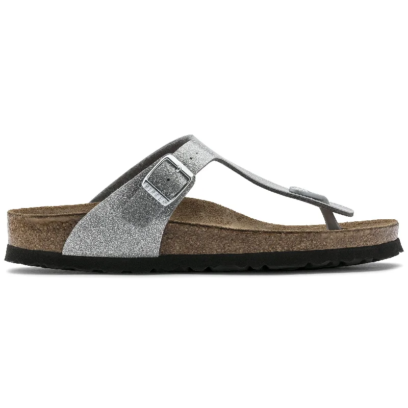 Must-Have Shoe Styles Birkenstock Gizeh Birko-Flor Silver R 43851