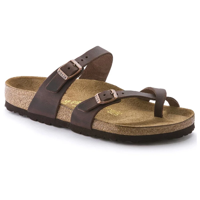 Comfortable Flats Birkenstock Mayari NU Oiled Habana R 171321