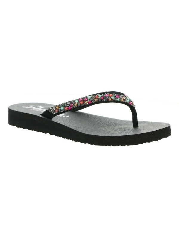 Boutique Styles Cali Meditation - Daisy Delight Womens Thong Flat Flip-Flops