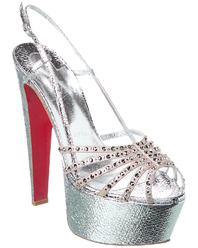Seasonal Fashion Christian Louboutin Veggastrassima Alta 160 Leather Platform Sandal