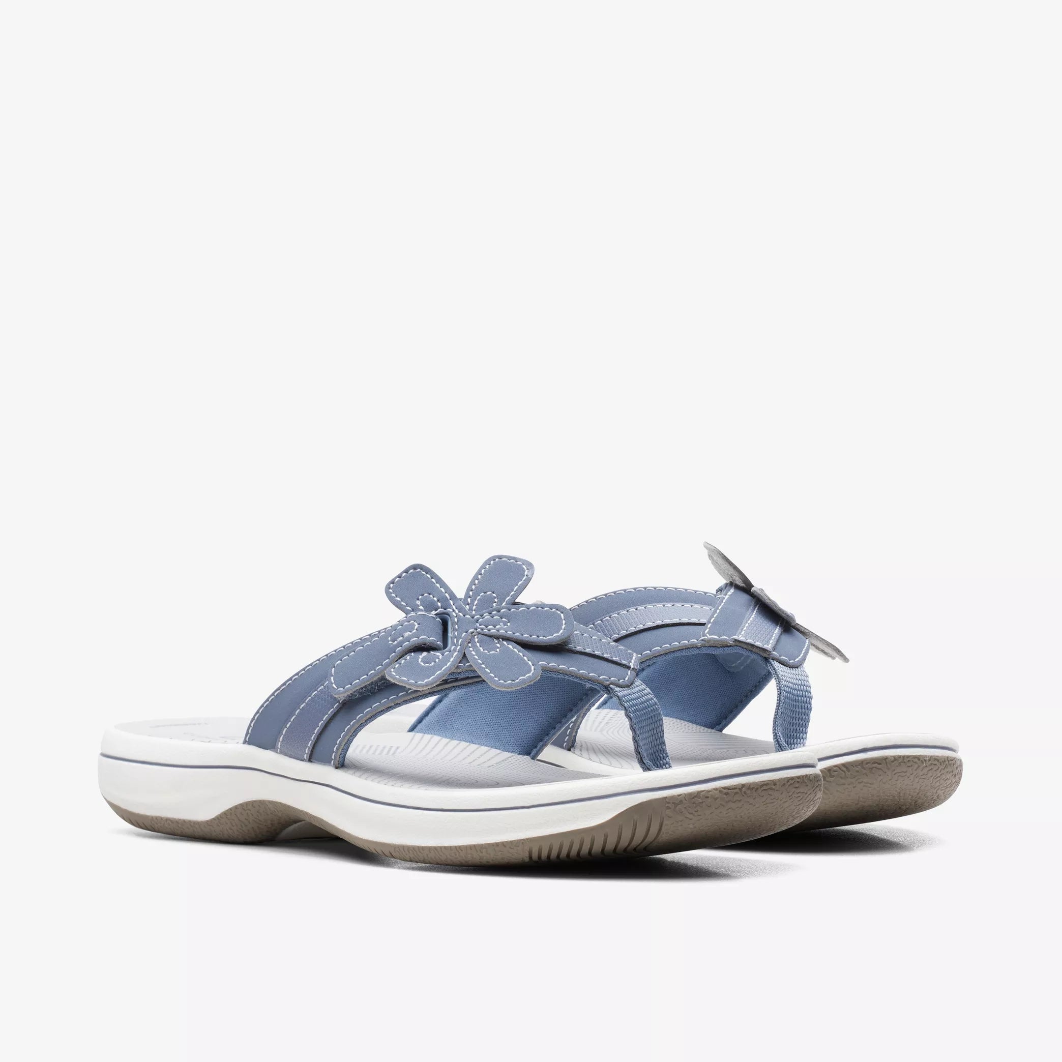 Stylish Shoe Discounts Clarks Brinkley Flora Blue 65406