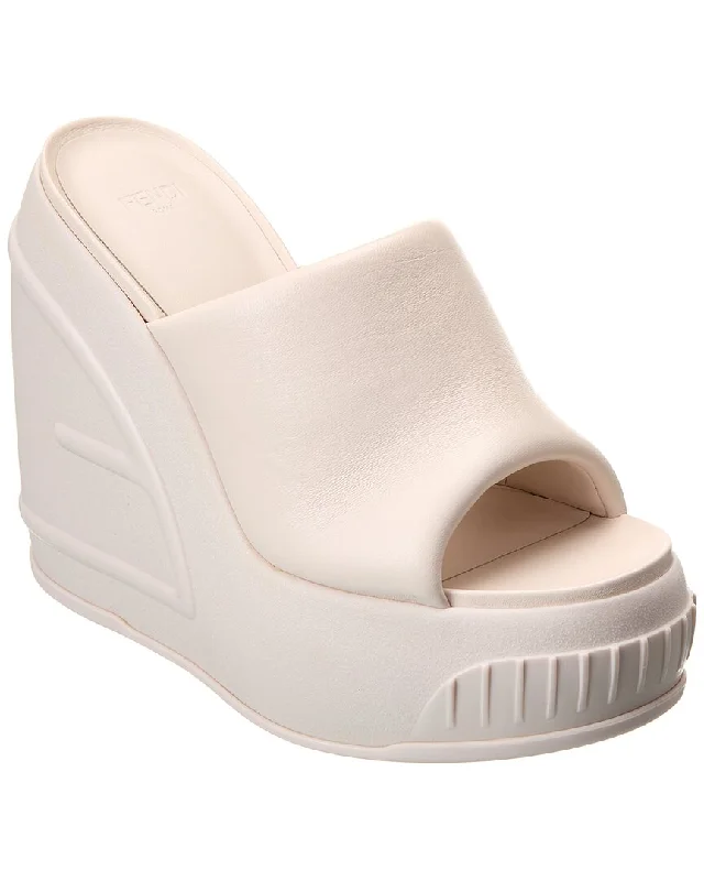 Weekend Exclusive FENDI Fashion Show Leather Wedge Sandal