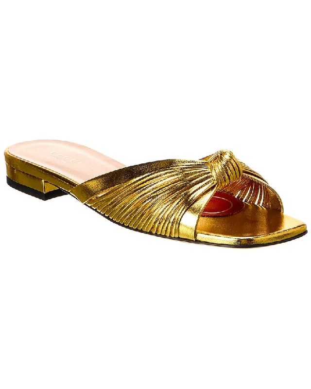 Trendy Looks On Sale Gucci Leather Sandal