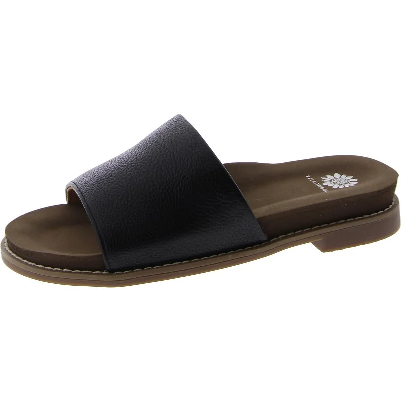 Fresh Styles, Fresh Deals Kalo Womens Faux Leather Slip On Slide Sandals