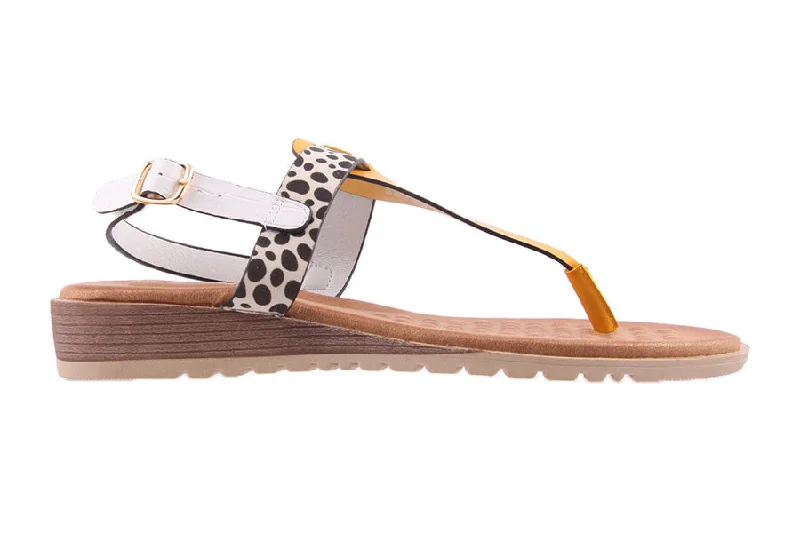 Elegant Evening Shoes Deal MAWA WHITE/YELLOW