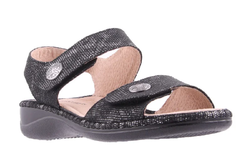 Walking Comfort Shoes MONTREAL BLACK METALIC