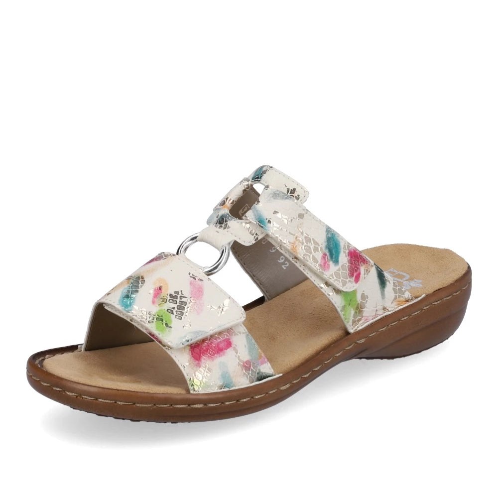 Effortless Slip-On Shoes Rieker 608P9-92 Cream Multi