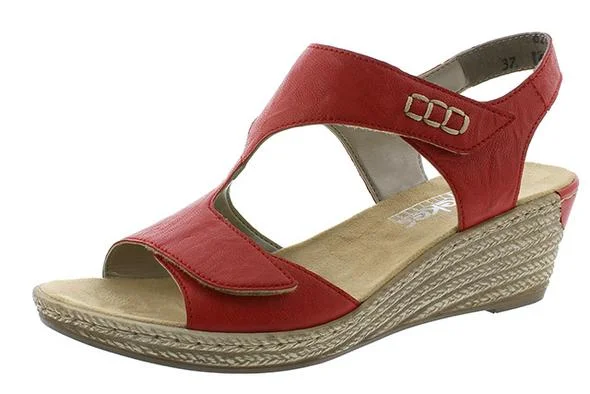 Limited Stock, Big Discounts Rieker 62468-33  Red Wedge
