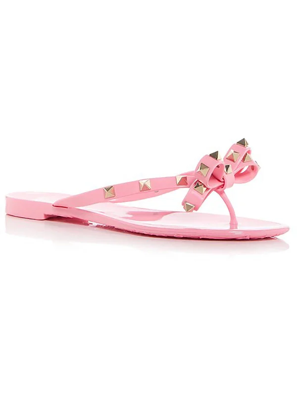 The Latest Trends Rockstud Womens Thong Slip On Jelly Sandals