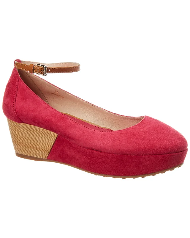Non-Slip Shoes Sale TOD’s Suede Wedge Sandal