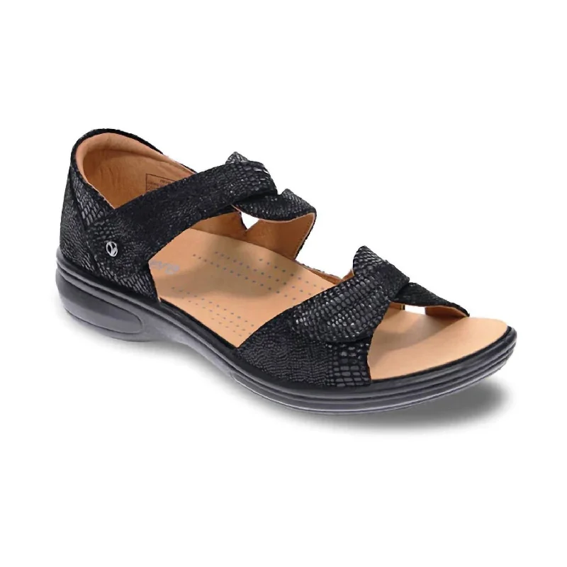 Special Offer For You Women's Geneva Sandals In Black Lizard