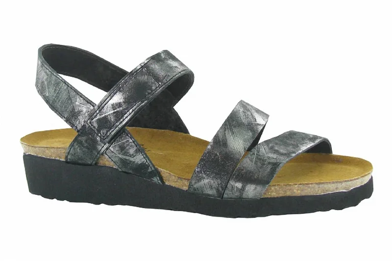 Comfortable Shoes Promotion Women's Kayla Sandal In Metallic Onyx Lthr