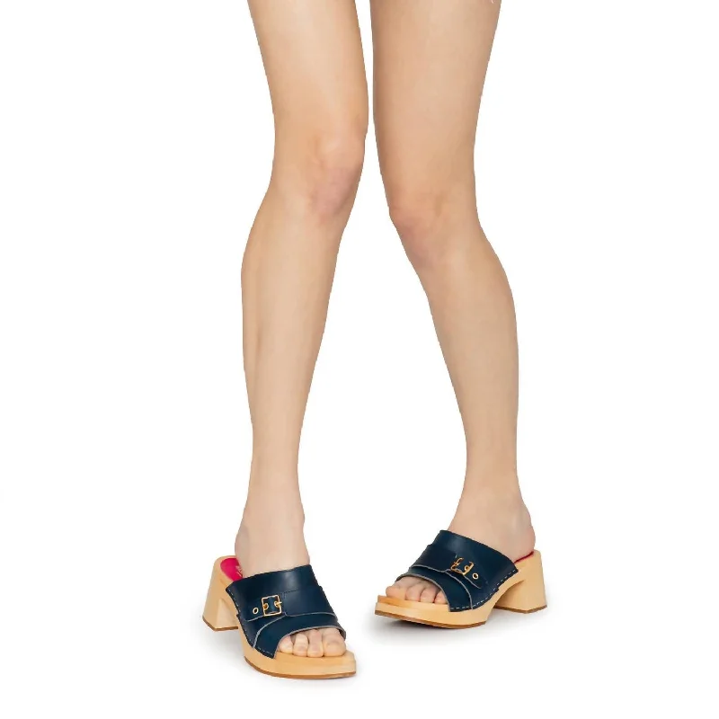 Fashion Sale Women's Preppy Slip Sandals In Dark Blue