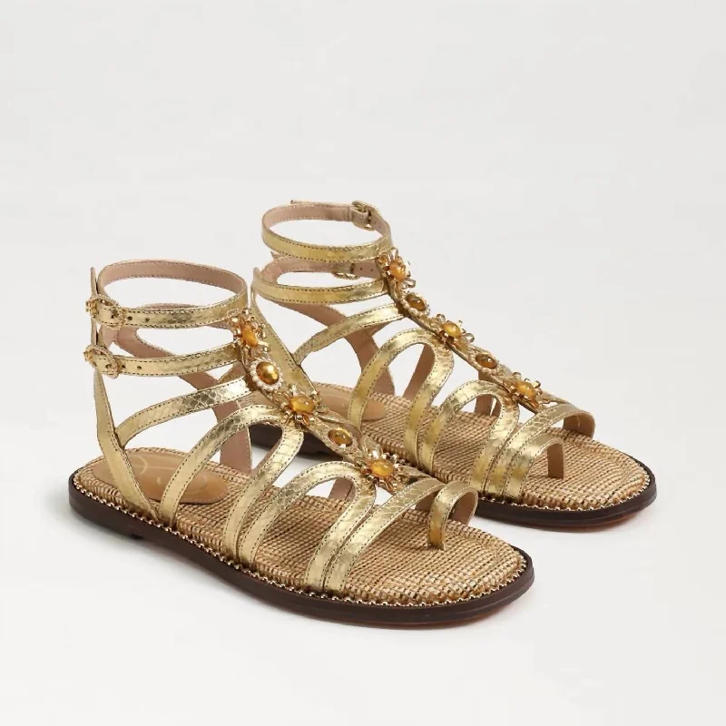 Cozy Indoor Slippers Deals Women's Tianna Sandals In Gold