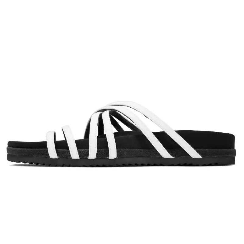 Street-Ready Casual Shoes Women's X Sandal In White Vegan String Leather